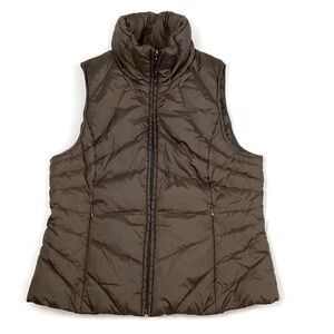 Kenneth Cole Brown Down Puffer Winter Vest Size Medium